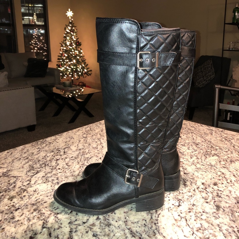 Black tall boots